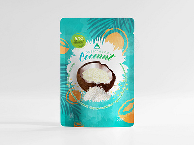 Amerta Coco Dessicated Coconut Packaging branding design graphic design illustration vector