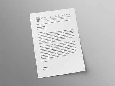 CV Ular Kita Letterhead branding design graphic design illustration vector