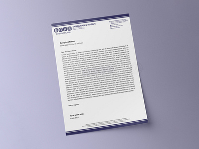 BOKS International Letterhead branding design graphic design illustration vector