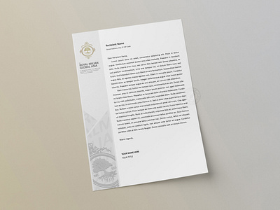 Royal Milian Global Asia Letterhead branding design graphic design illustration vector