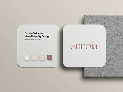 Ennoia Skincare Visual Identity branding design graphic design icon illustration logo typography vector