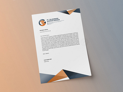 Gajahmada Bangun Persada Letterhead branding design graphic design illustration vector