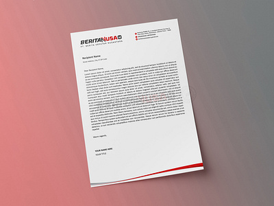 Beritanusa ID Letterhead branding design graphic design illustration vector