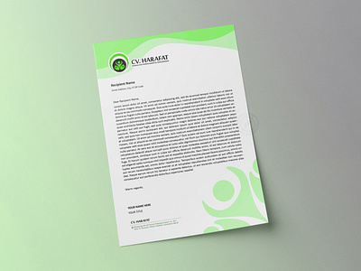 CV Harafat Letterhead branding design graphic design illustration vector