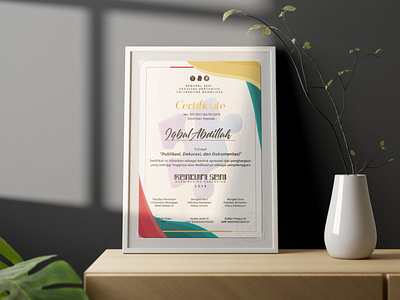 Kenduri Seni Certificate branding design graphic design illustration vector