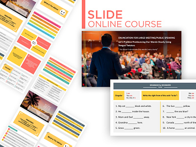 Slide support for online course