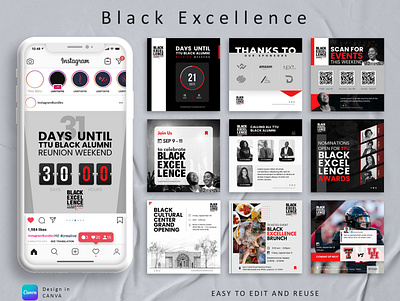 Black and Red Minimalist Template Design graphic design instagram