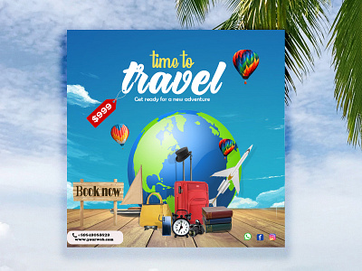 holiday travel banner adobe photoshop branding design graphic design photoshop social media