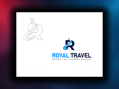 royal travel logo before and after
