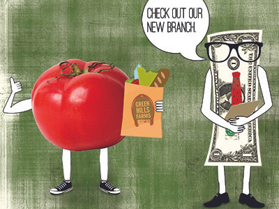 Promotional Poster dollar graphic design illustration poster promo tomato