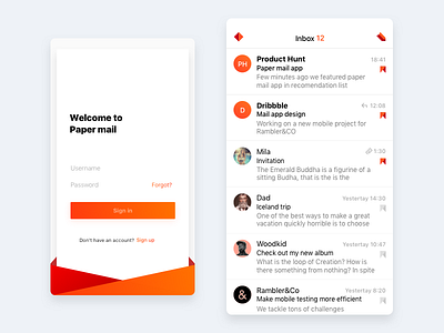 Paper Mail concept app