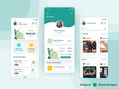 Learn Study Challenges App UX UI