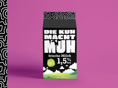 Milchpackung / Milkpackaging "Die Kuh macht Muh" branding design graphic design illustration logo milk packaging typography