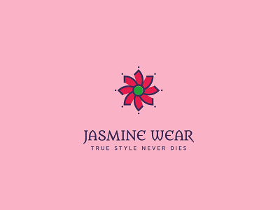 Jasmine Wear brand branding fashion flower icon identity illustration illustrator logo photoshop wear