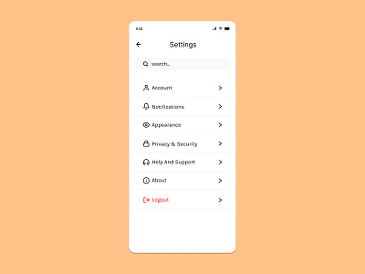 Settings for #DailyUI #007