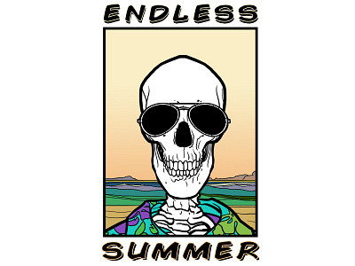 Endless Summer bold cartoon color design drawing graphic design illustration illustrator logo photoshop summer vector