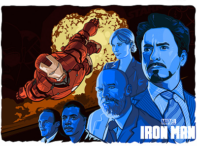 Iron Man art artwork comic commission design drawing graphic design graphic designer illustration illustrator iron man vector