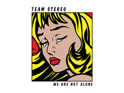 Team Stereo art artwork commission design drawing graphic design illustration illustrator merch design pop art tee vector