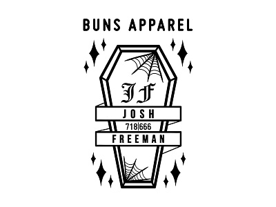 Buns Apparel - Coffin art artwork commission design drawing graphic design graphic designer illustration illustrator merch design tee vector