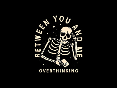 Overthinking art artwork commission design drawing graphic design graphic designer illustration illustrator shirt design tee vector