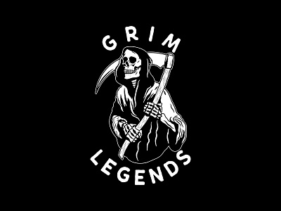 Grim Legends art design drawing graphic design graphic designer illustration illustrator merch design photoshop shirt design tee vector