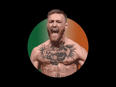 Conor Mcgregor artwork badge design branding commission design drawing freelancer graphic design graphic designer illustration illustrator merch design photoshop shirt design vector