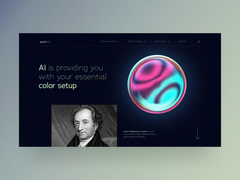 #6 Gocolor Color AI 🌈 | 99+ Days in the Lab 3d aftereffects ai animation blue color theory colorful desktop glossy glow glowing gradient photoshop purple sphere vibrant