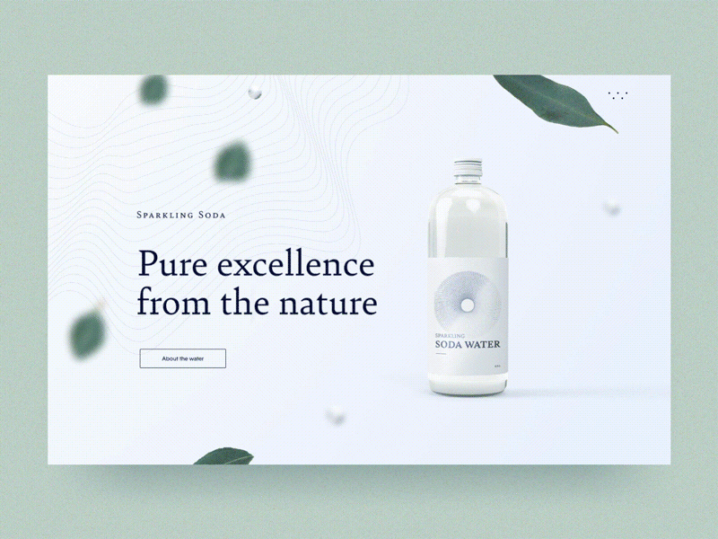 #59 Soda Sparkling parallax 💧 💦 | 99+ Days in the Lab blue blur bottle desktop exellence leaves mockup parallax parallax scrolling principle purity soda sparkling water