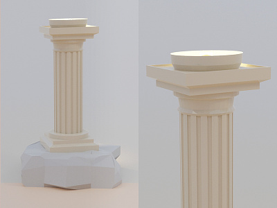 #95 Doric 3D column 🏛️ 3d architecture blender challenge column comic doric light plinth