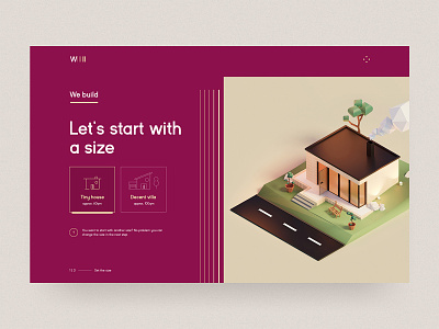 We build – Real estate 3D 🏠 🧱 3d blender desktop estate house icon illustration red selection tiles