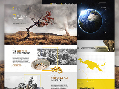 National Geographic Screendesign | Subpages geographic national nature one outer pager space universe web webdesign website wildlife