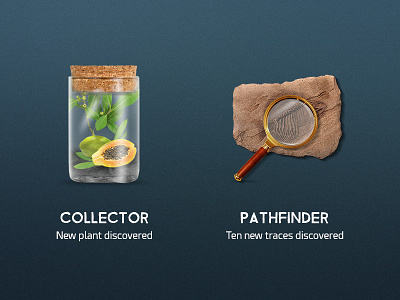 Achievement | Webgame Concept Cologne Adventure achievement adventure alligator collector cologne composing fossil game glass library magnifying myth