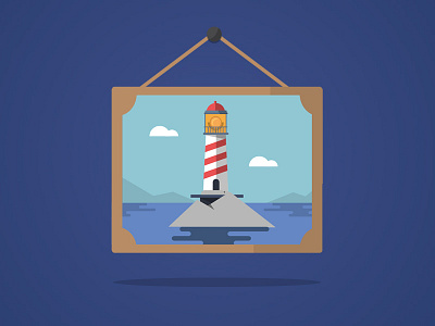 Lighthouse | Inkquirer Design Magazine Concept behance frame illustration imageframe ink island lighthouse ocean open sea