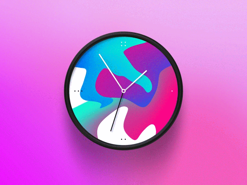 Fluid Clock Animation ae bold clock clockwise debut fluid gradient loop motion vibrant weekend