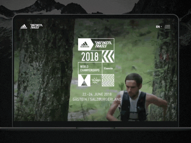 👟 Adidas Infinite Trails 2018 | Responsive Webdesign adidas agency black case friendventure infinite mobile responsive run running trail