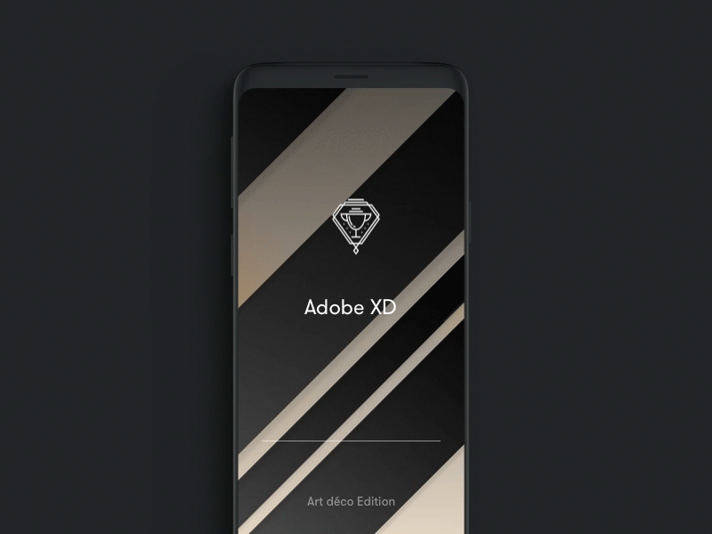 Adobe XD Playoff: Design. Rebound | Splashscreen adobe artdeco challenge creativemints dark gold icon loader prototype splashscreen xd