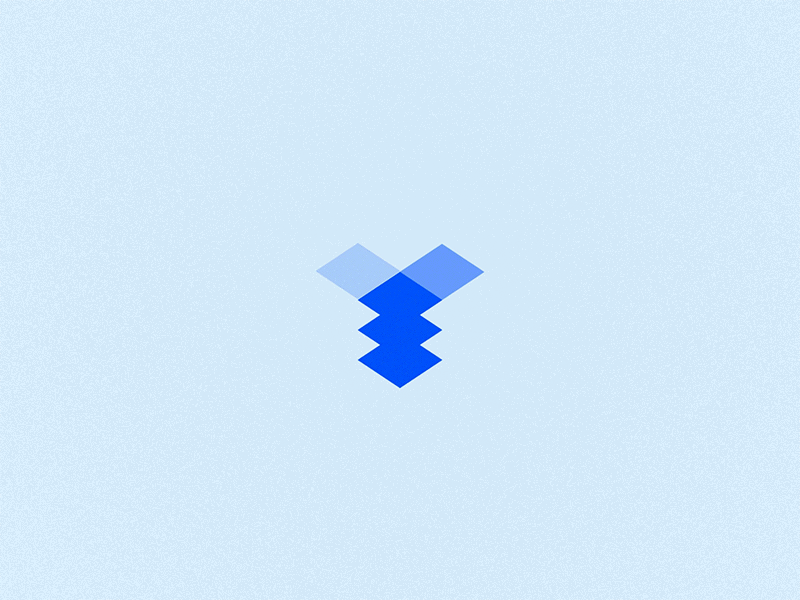 Dropbox Logo Animation ✨ | Rebound blue branding dropbox file logo motion moving rebound rebranding rectangle upload y