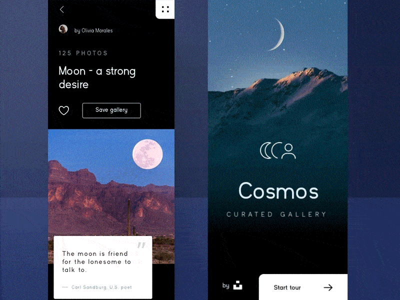 Cosmos 🌙 | Curated gallery by unsplash dark gallery gif moon photography planet principle space space age ui unsplash