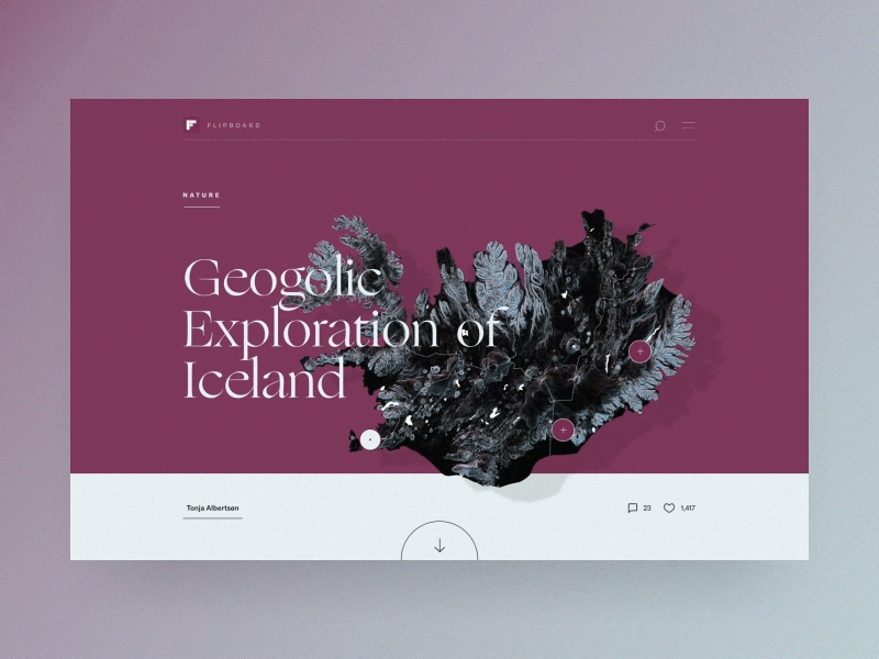 Icelandic Explorer 🇮🇸 | Hero animation cologne desktop explorer hero hover iceland icelandic island lightbox mapbox north purple website