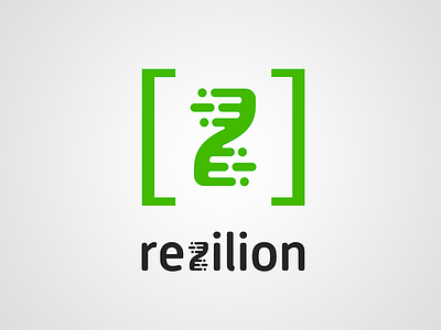 Rezilion logo branding graphic design logo