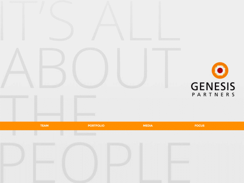 Genesis Partners Website ui ux web design