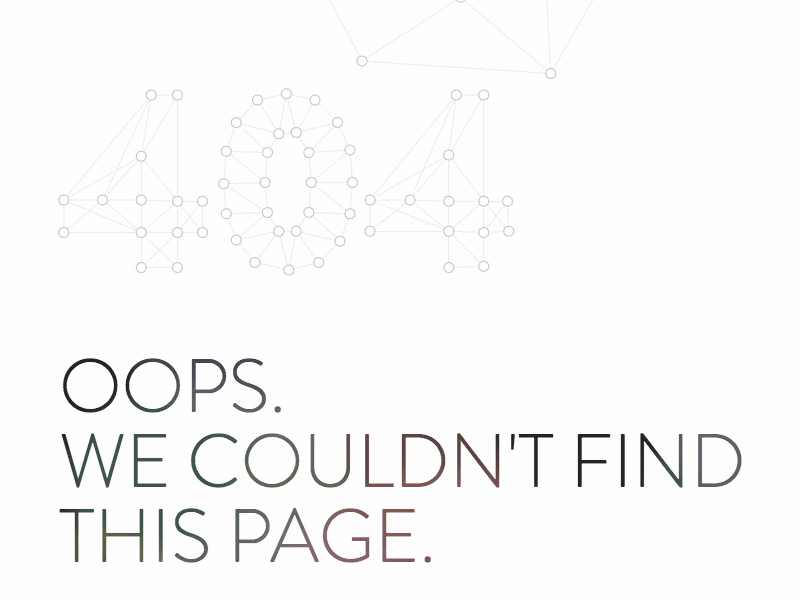 404 Page — Graph simulation 404 graph nodes