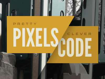 New Site? code league gothic portfolio pixels yellow