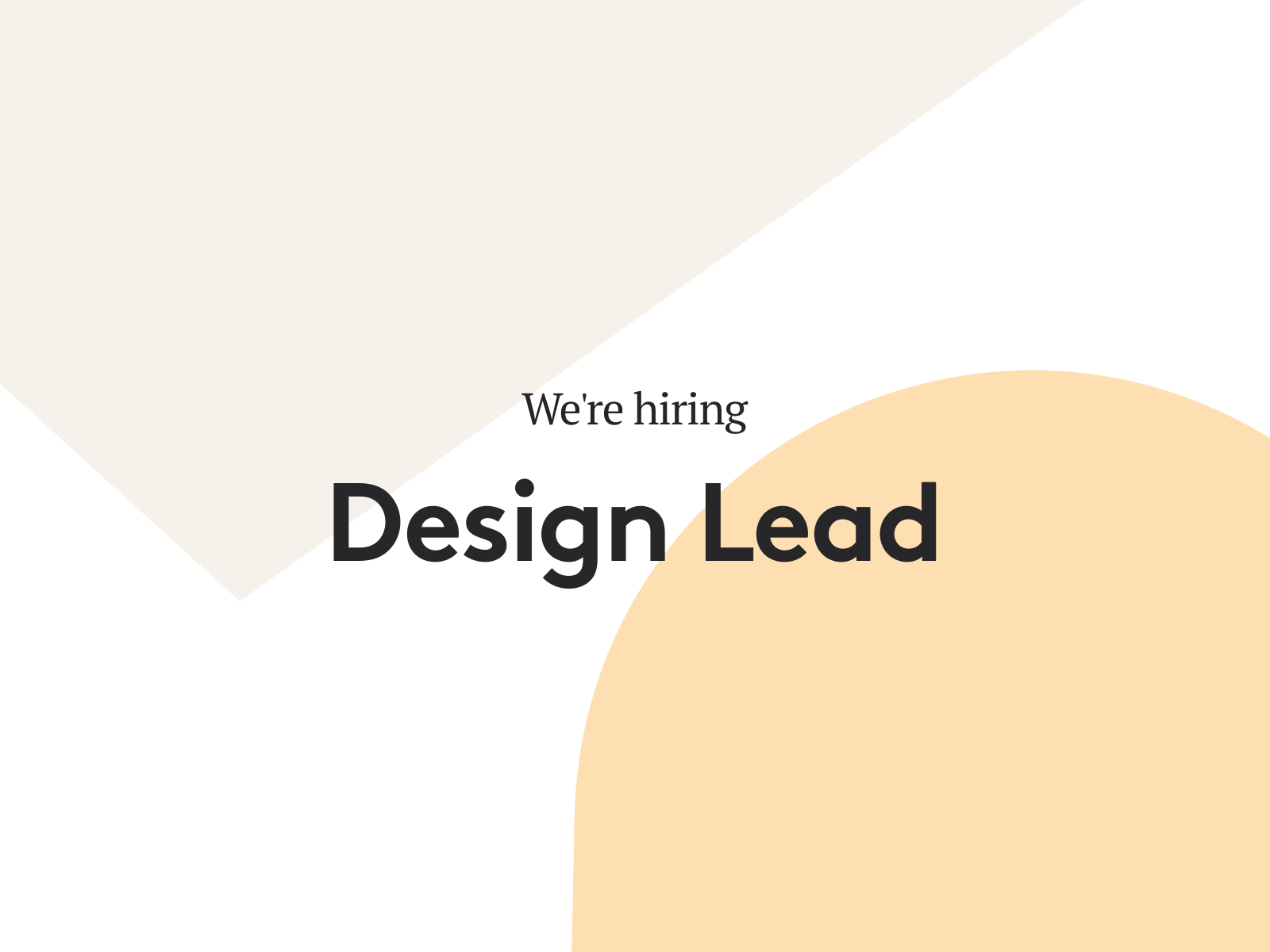 Design Lead by MetaLab on Dribbble