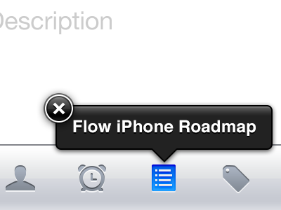 Flow iPhone App - New Task app flow iphone metalab roadmap