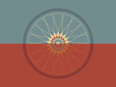 Pedal Craft bicycle bike tire desert geometric horizon illustration pattern pedal craft southwest tire