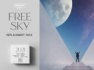 Free Sky Replacement Pack for Adobe Photoshop 2021 ai design free downloads photoshop photoshop editing sky replacement sky textures