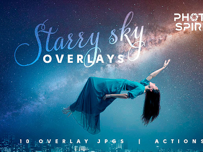 Night Sky Starry Overlays + Actions actions adobe photoshop cosmic design elements goodnight milky way night sky overlays photo photographer photoshop starry sky