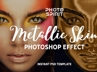 Metallic Skin Photoshop Effect adobe photoshop blue body color custom design effects face gold golden look make metallic photoshop retouch silver skin smart layers tone turn