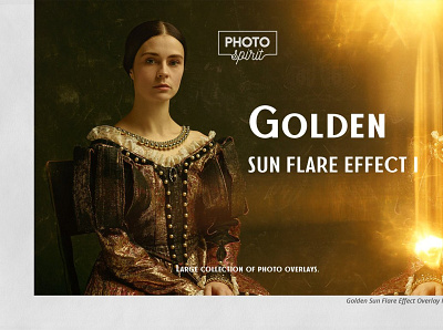 Golden Sun Flare Overlay Effect I actions collection effect flare glow golden images leaks lens light leaks overlays photo photography photoshop rays sun sunlight sunshine textures warm